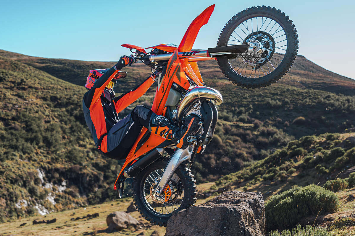 2025 KTM 300 XCW action 1