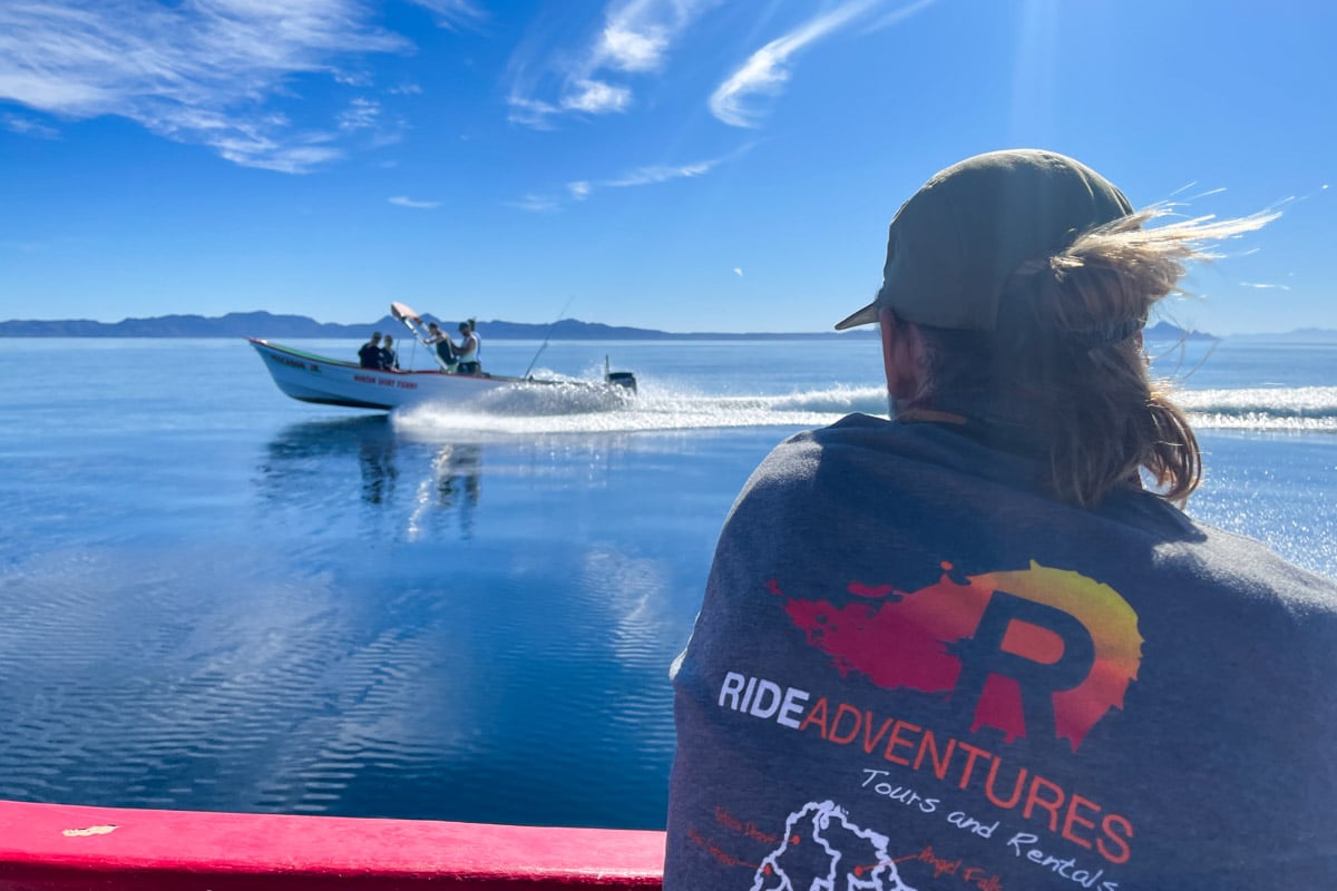 ride-adventures-logo-on-boat-baja-mexico